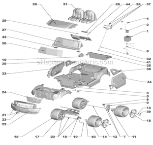 Page A Diagram and Parts List for N8417  Power Wheels Ride-On Cars
